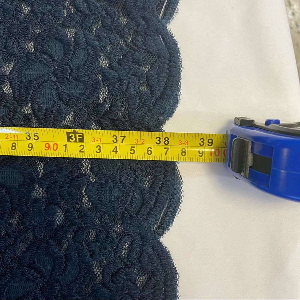 Michael Kors Navy & Red Plaid Lace Dress - Picture 8 of 9